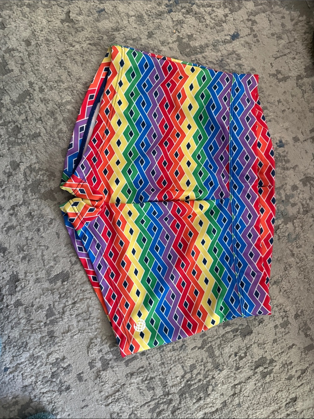 EVOLVE Rainbow Geometric High-Rise Bike Shorts